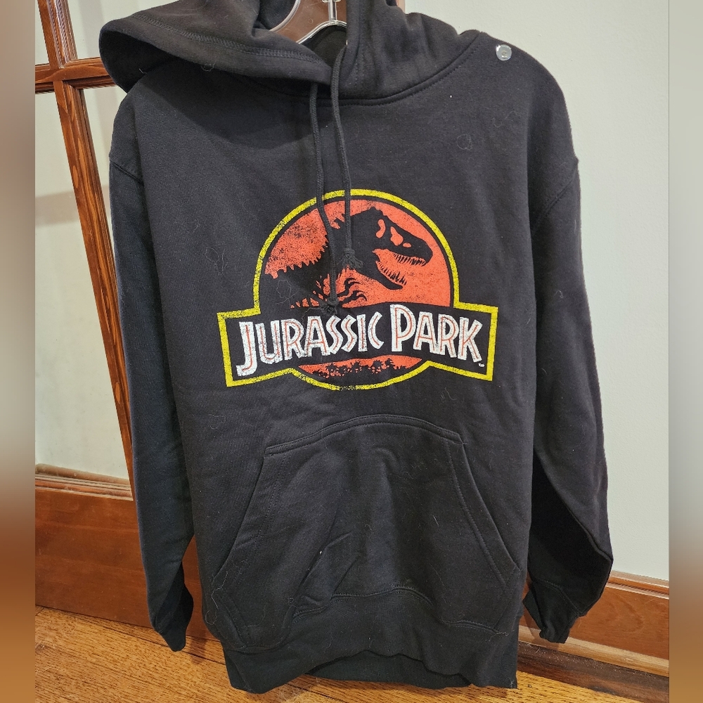 Jurassic Park Universal Studios Black Hoodie S NWT